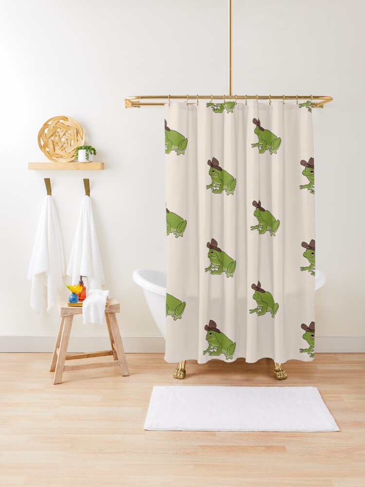 Frog With Cowboy Hat Shower Curtain for Sale by lojains