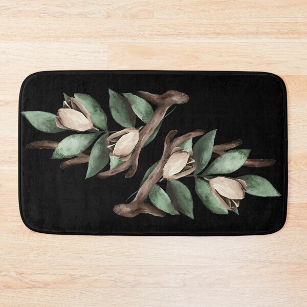 Item preview, Antler with green branch  on black background designed and sold by anna0711.