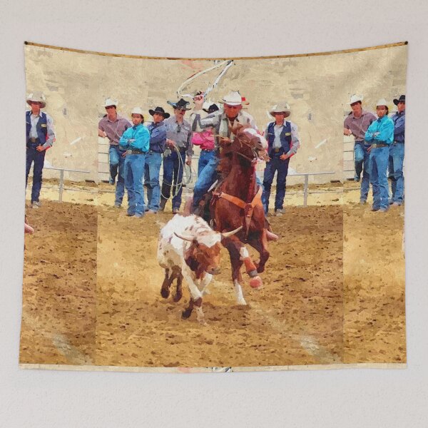 Item preview, THIS IS HOW COW ROPING IS DONE, BOYS Steve Yellowbear Rodeo Art C2020 designed and sold by SteveYellowbear.