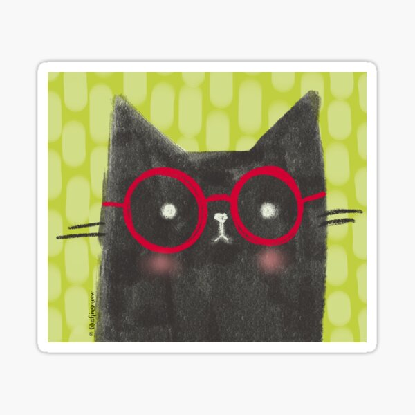 Nerdy The Cat Sticker