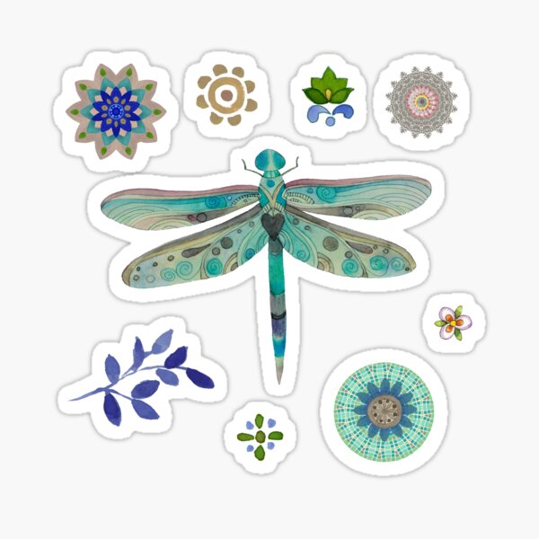 Item preview, Boho Dragonfly Mandalas  designed and sold by Sue Zipkin.