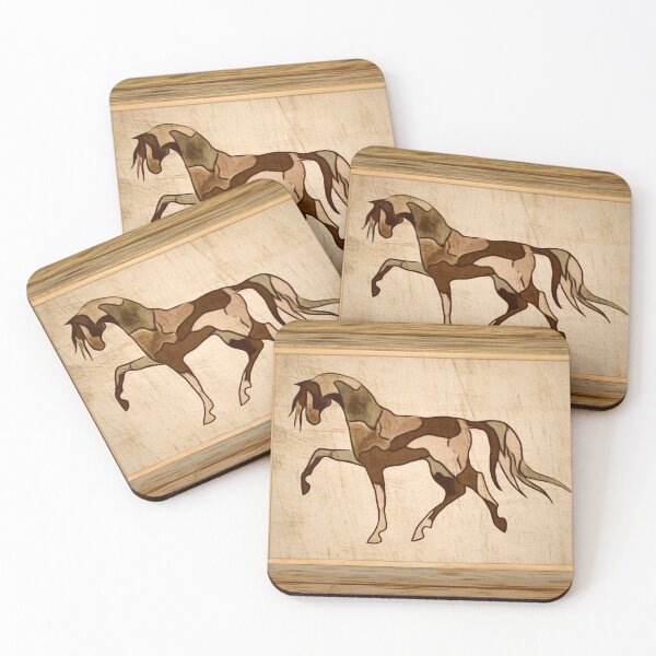 Item preview, Neutral shades woodcut horse design designed and sold by AnnaB264.