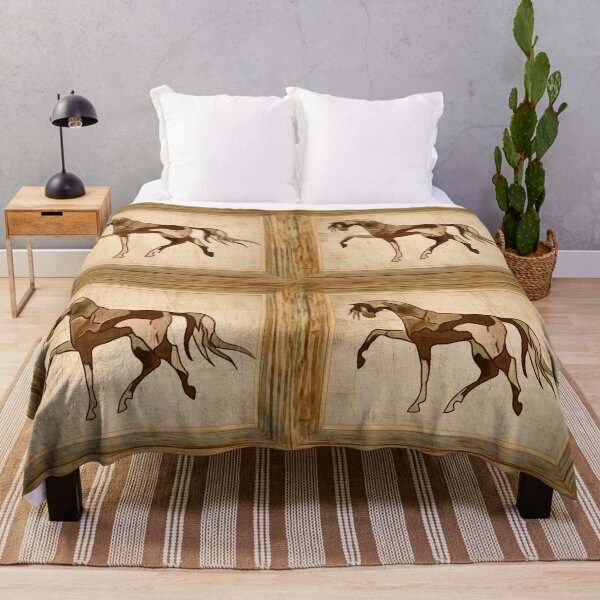 Item preview, Neutral shades woodcut horse design designed and sold by AnnaB264.