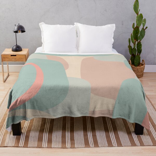 Item preview, Mid Century Modern Retro Abstract Pattern in Blush, Pink, and Aqua Mint designed and sold by kierkegaard.