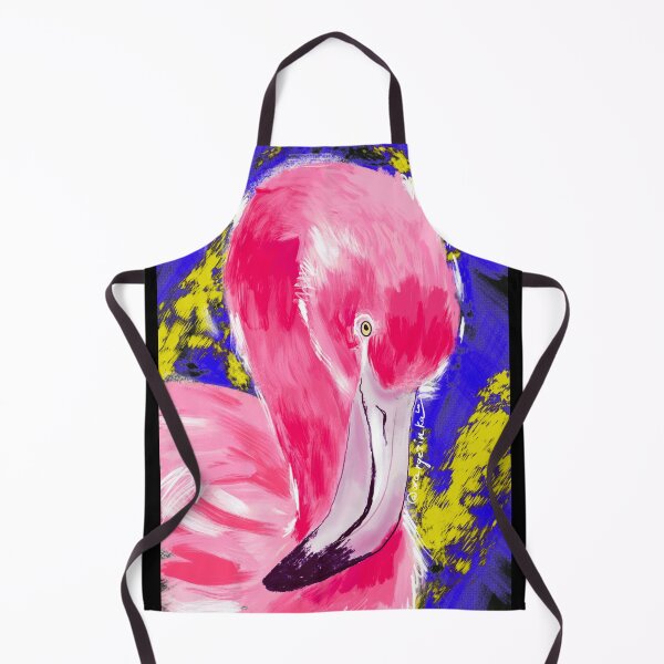 Item preview, Neon flamingo modern disco art designed and sold by orangerinka.