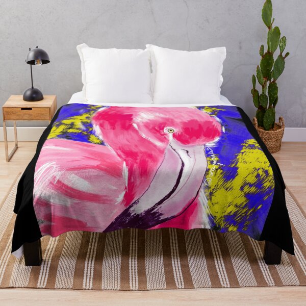 Item preview, Neon flamingo modern disco art designed and sold by orangerinka.