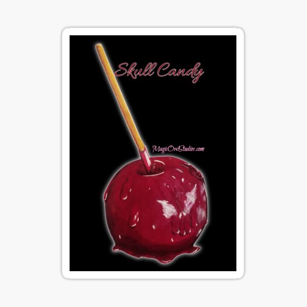 Skull Candy - Candy Apple - Goth Style Sticker