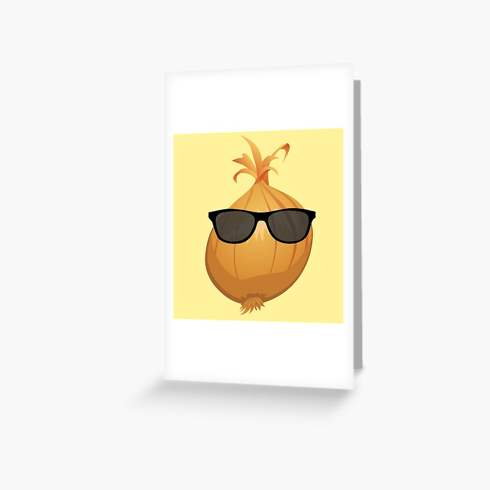 "Cool Onion" Greeting Card for Sale by laughoutloud Redbubble