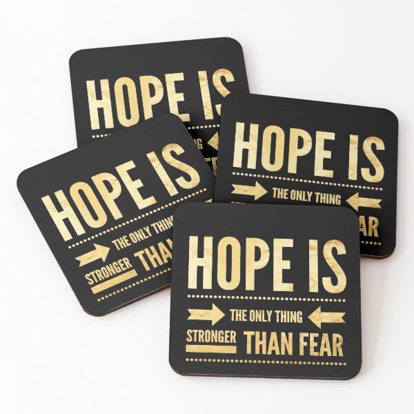 Item preview, Hope is the only thing stronger than fear (gold) designed and sold by Fit & Fun  Gallery.