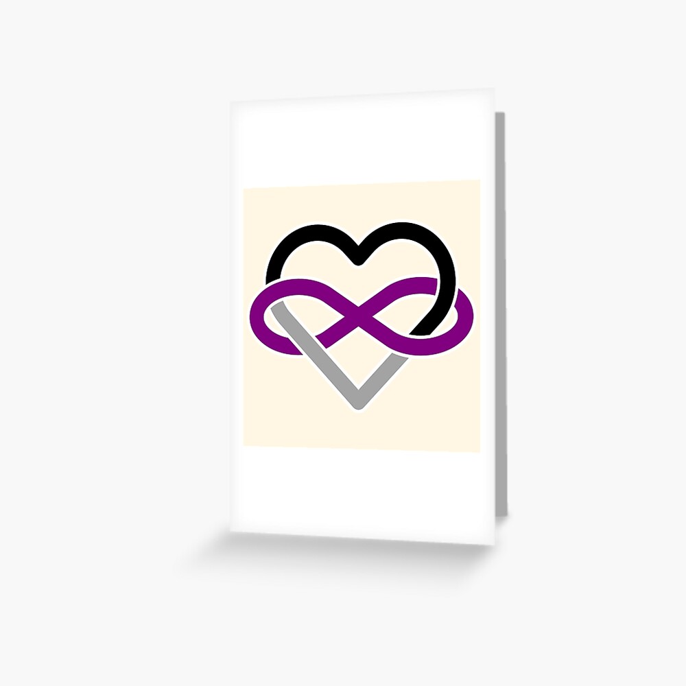 Asexual Polyamory Infinity Heart Greeting Card