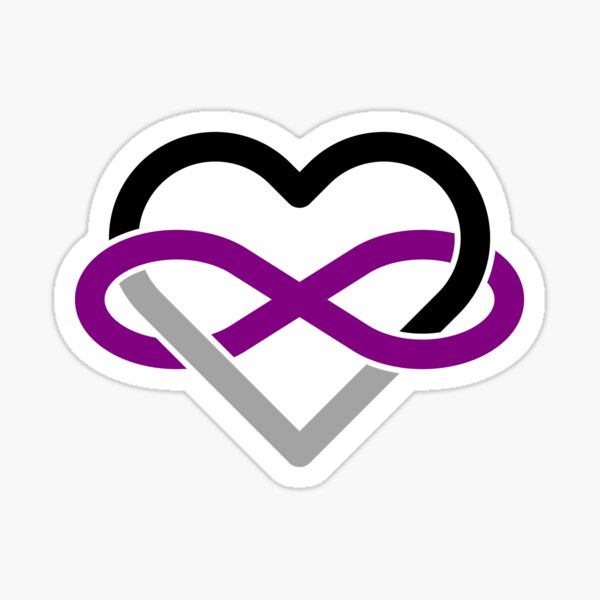Asexual Polyamory Infinity Heart Sticker