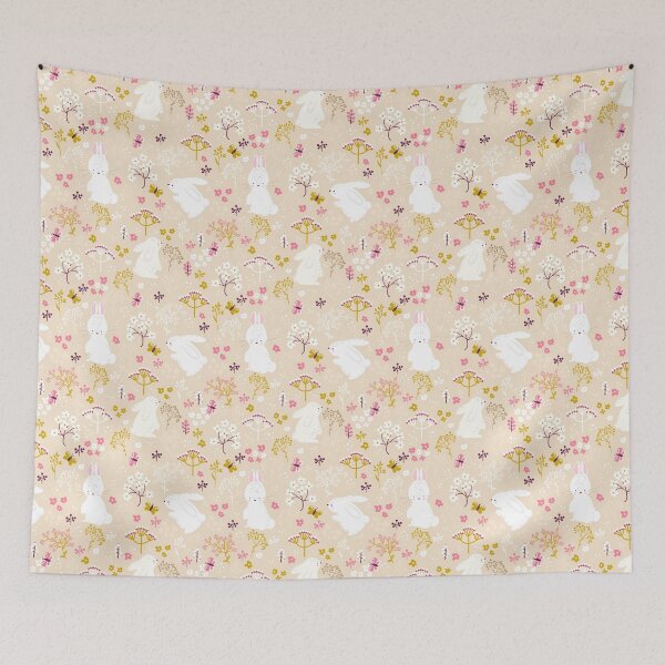 Item preview, Cute rabbit pattern, flowers design ideas designed and sold by Virgos Gallery.