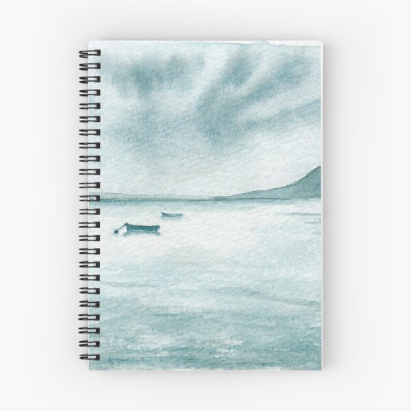 Item preview, Tranquille monochrome watercolor seascape designed and sold by Tatti-arts.