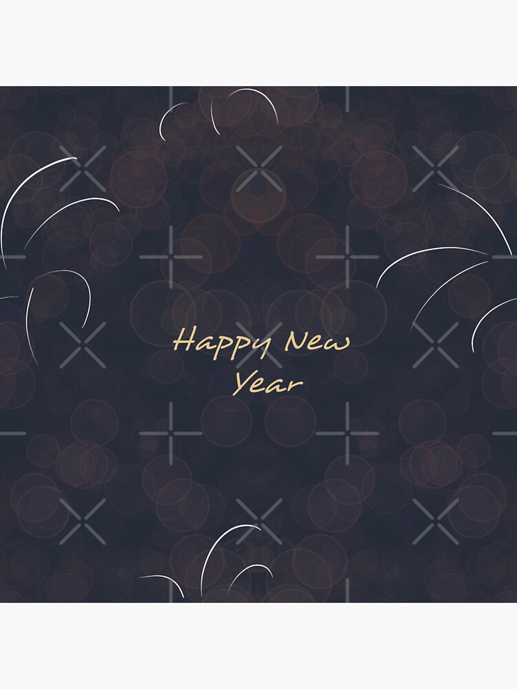 Happy New Year 2021 Burst Fireworks Pattern by StellarTatter