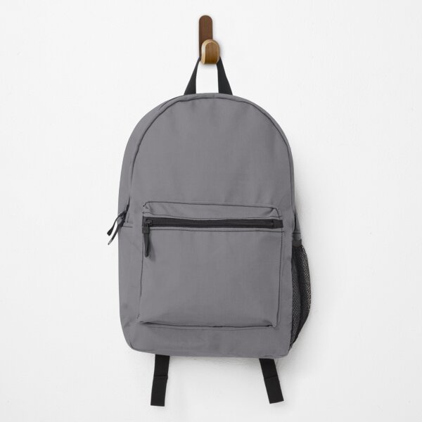 solid grey backpack