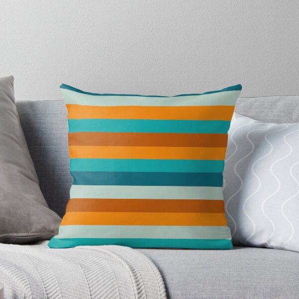 Item preview, Summer Stripes 3 Pattern in Turquoise, Orange, Aqua, and Rust designed and sold by kierkegaard.