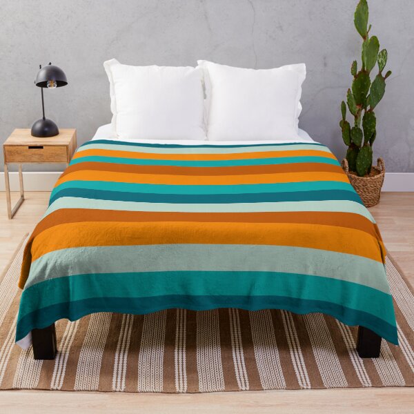 Item preview, Summer Stripes 3 Pattern in Turquoise, Orange, Aqua, and Rust designed and sold by kierkegaard.