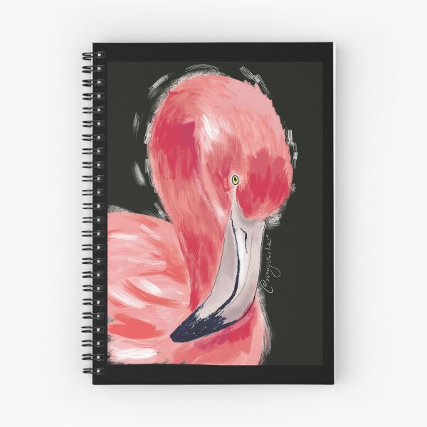Item preview, Pink flamingo on black designed and sold by orangerinka.