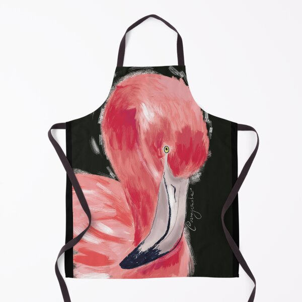 Item preview, Pink flamingo on black designed and sold by orangerinka.