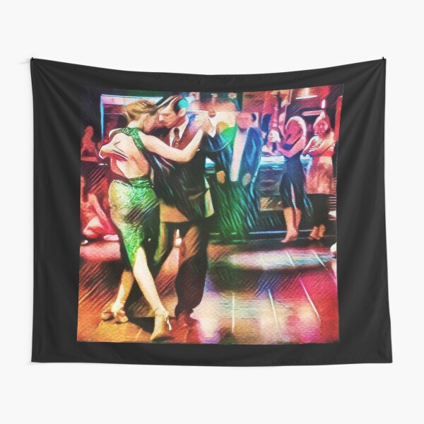 Tango Performance in La Parrilla Milonga Buenos Aires Tapestry