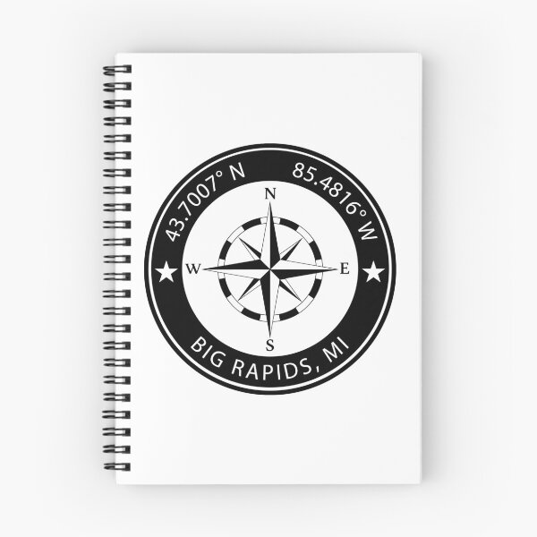 Item preview, Big Rapids, Michigan Geographical Coordinates designed and sold by TeeOhGraphics.