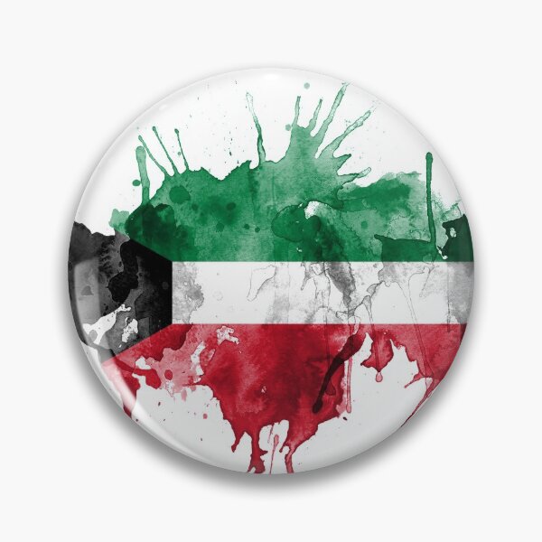 Item preview, kuwait flag digital watercolor designed and sold by lipedesigns.
