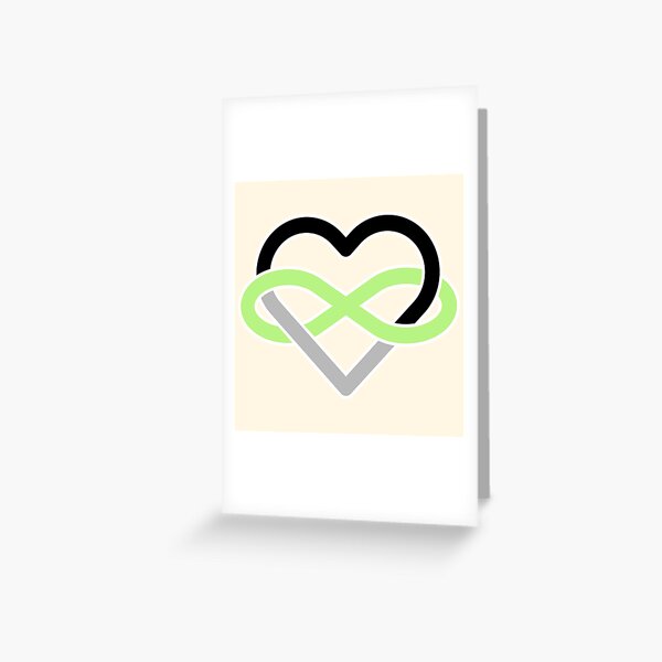Agender Polyamory Infinity Heart Greeting Card