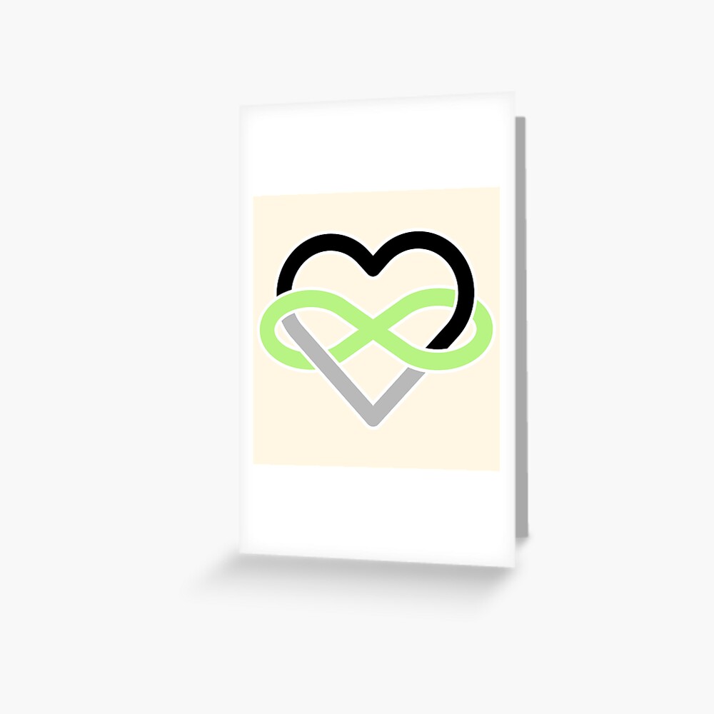 Agender Polyamory Infinity Heart Greeting Card