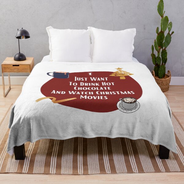 Item preview, I Just Want To Drink Hot Chocolate And Watch Christmas Movies designed and sold by Aesthynova.