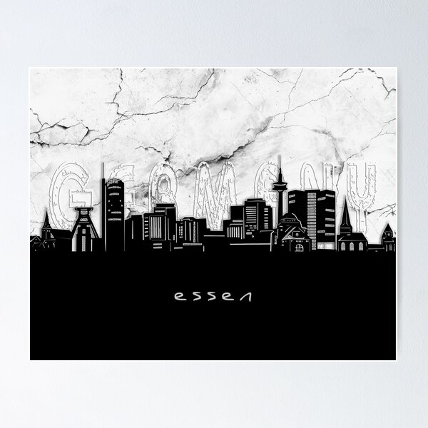 Item preview, essen skyline marble designed and sold by BekimART2.