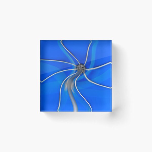 Item preview, abstract blue wavy star shape designed and sold by Nikoleta Vukovic.