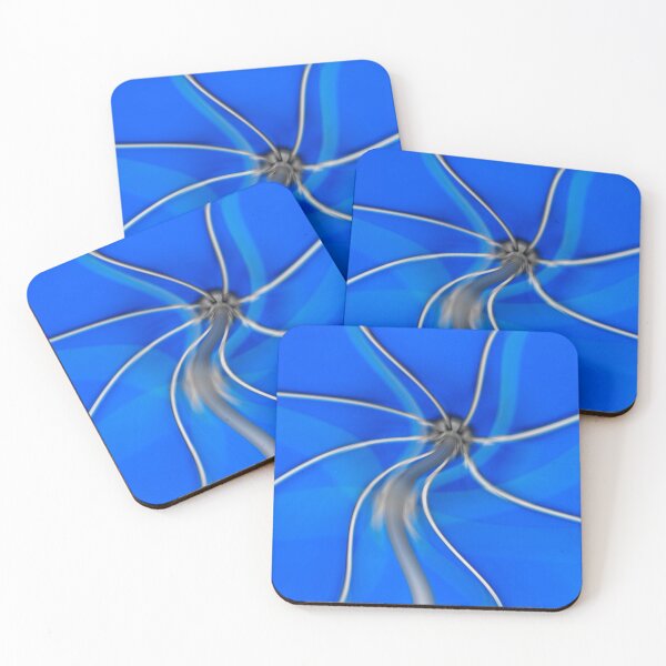 Item preview, abstract blue wavy star shape designed and sold by Nikoleta Vukovic.