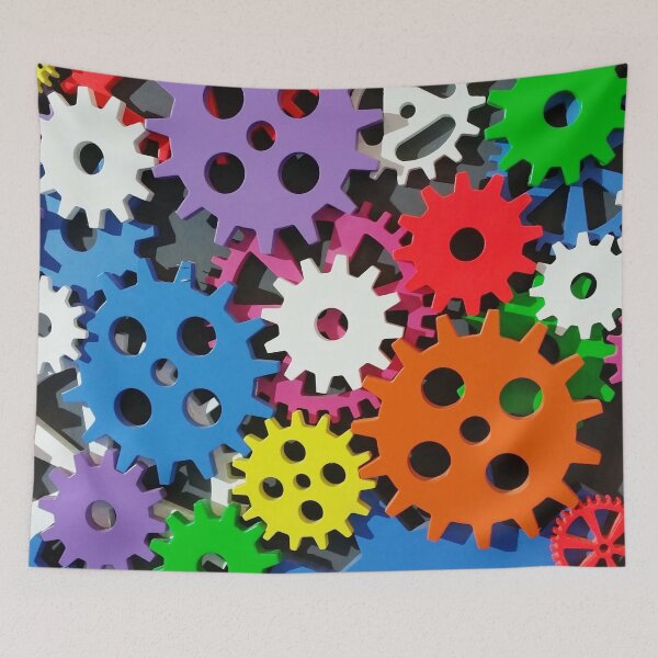 Item preview, Colorful Gear Pattern designed and sold by Jozy-Merch.
