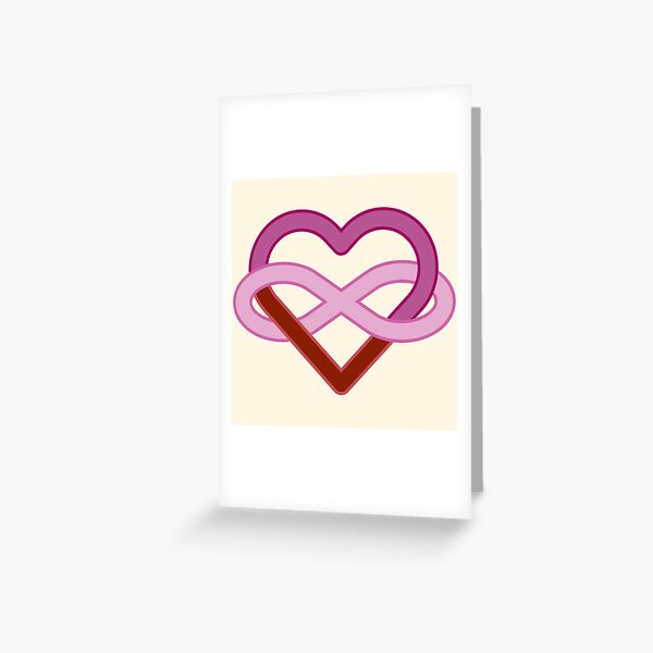 Lesbian Polyamory Infinity Heart Greeting Card