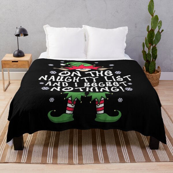 Item preview, On The Naughty List And I Regret Nothing Elf Christmas Gift designed and sold by T-minus.