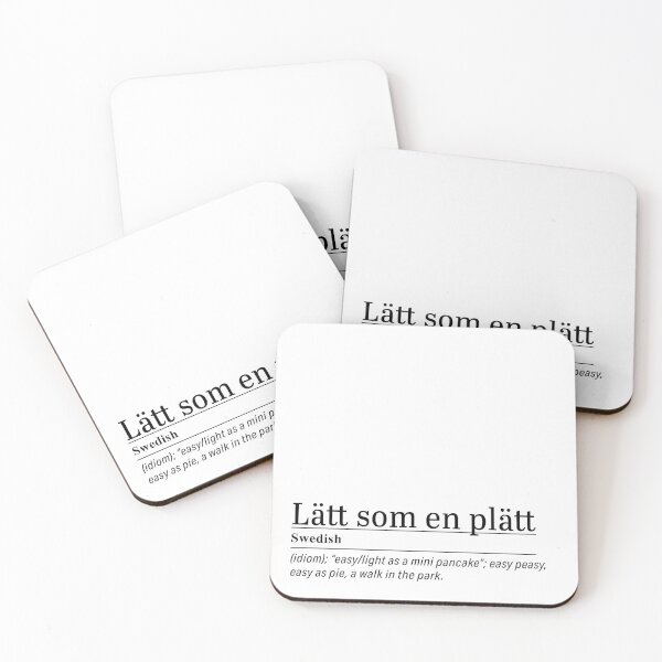 Item preview, Lätt som en plätt - Swedish words designed and sold by LemonbatStudio.