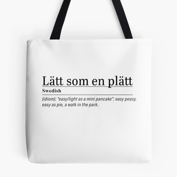 Item preview, Lätt som en plätt - Swedish words designed and sold by LemonbatStudio.