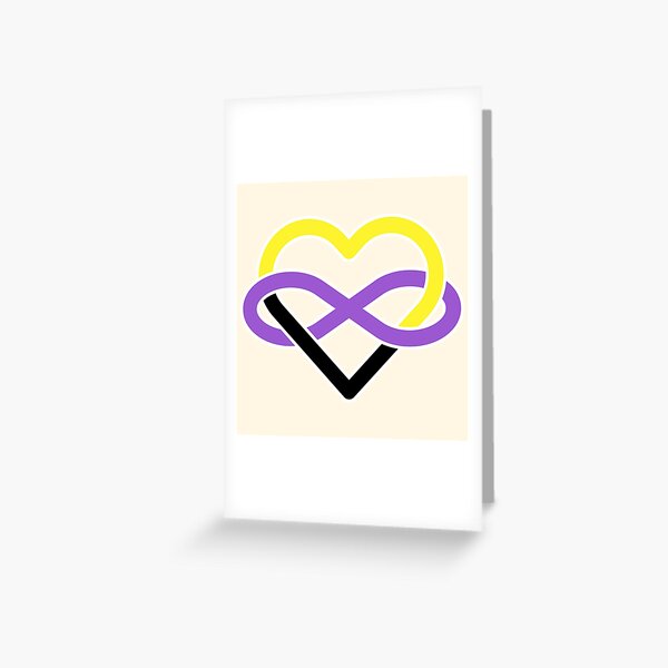 Nonbinary Polyamory Infinity Heart Greeting Card