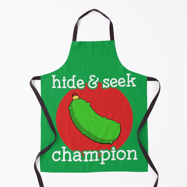 Aperçu de l'œuvre Champion de cache-cache de cornichon de Noël créée et vendue par Huhnerdieb Apparel.