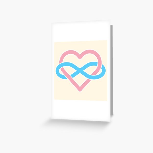 Transgender Polyamory Infinity Heart Greeting Card