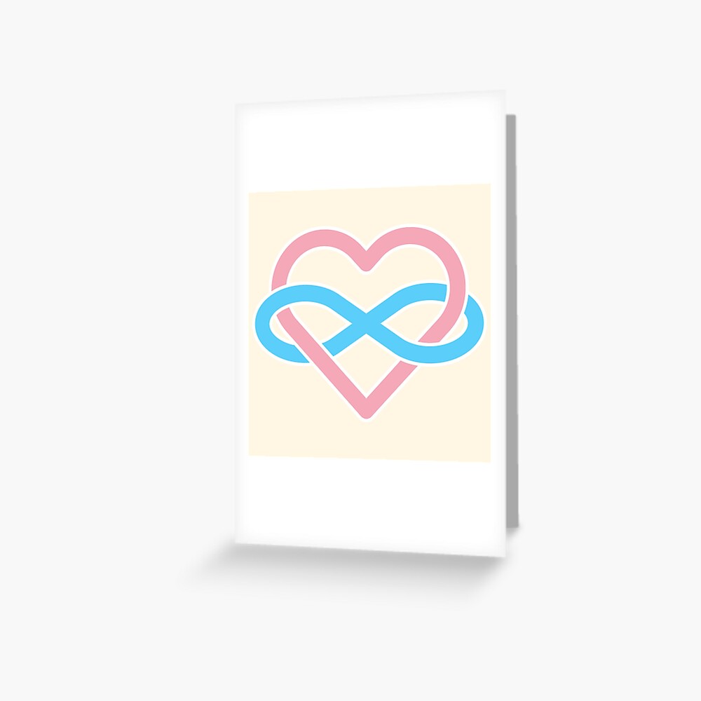 Transgender Polyamory Infinity Heart Greeting Card