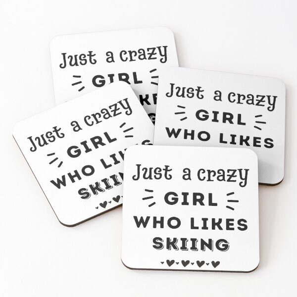Item preview, Just a crazy girl who likes skiing designed and sold by TheGreenGoat.