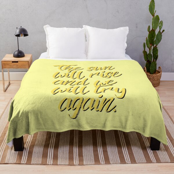 Item preview, The sun will rise and we will try again - Inspirational quote designed and sold by KarolinaPaz.