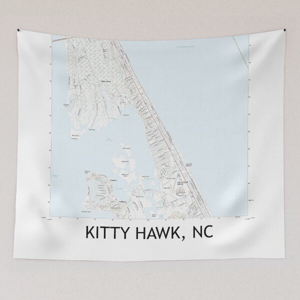 Item preview, Kitty Hawk, NC Topographical Map Clean designed and sold by PGHPhotoCo.
