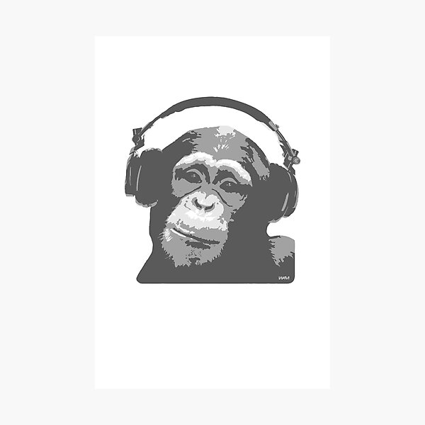 Artikelvorschau, DJ-Affe entworfen und verkauft von WAMTEES.