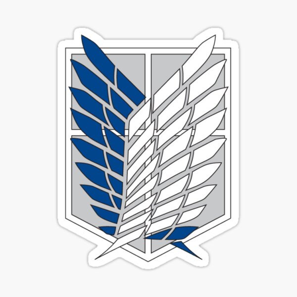 attack on titan wings of freedom scouts logo Sticker