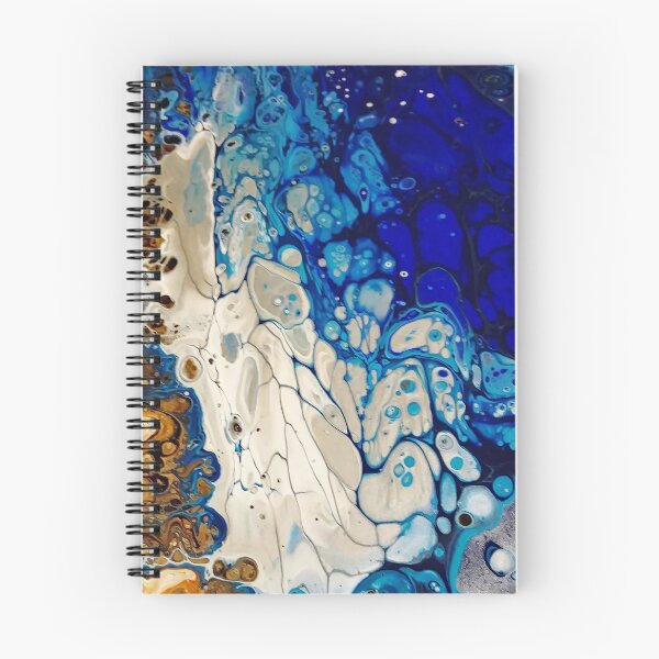 Item preview, Blue Ocean meets land Acrylic Art Pour designed and sold by Jennykies.