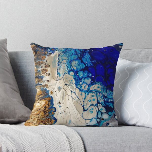 Item preview, Blue Ocean meets land Acrylic Art Pour designed and sold by Jennykies.