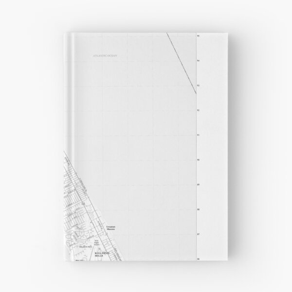 Item preview, Kitty Hawk, NC Topographical Map Black & White designed and sold by PGHPhotoCo.