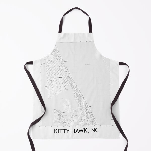 Item preview, Kitty Hawk, NC Topographical Map Black & White designed and sold by PGHPhotoCo.